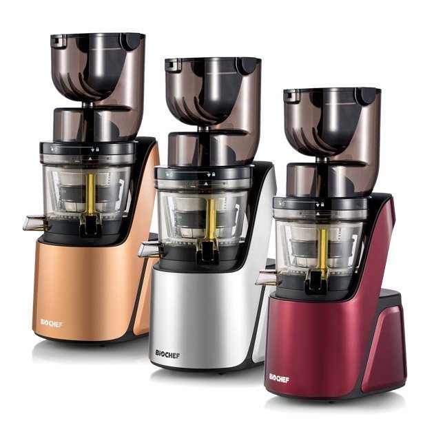 BioChef Quantum Slow Juicer in Bronze, Silver and Burgundy